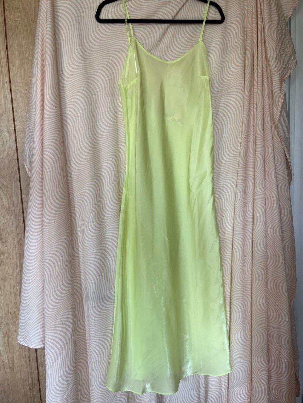 Victoria’s Secret Organza Midi Slip Dress in "Citron Glow" - Size S